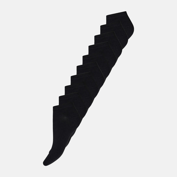10 pak sort bambus sneakerstrømper Decoy