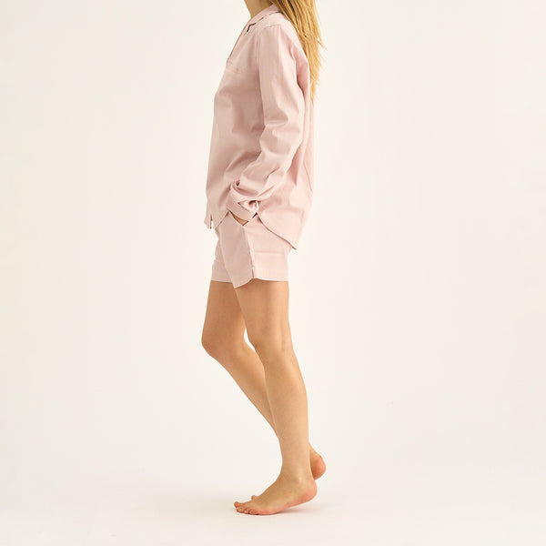 Striped bamboo night shorts