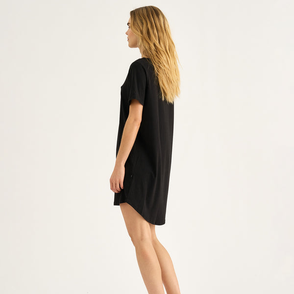 Black bamboo T-shirt dress