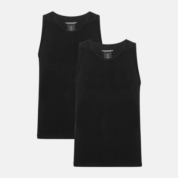 Black bamboo tank tops - 2 pack
