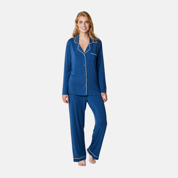 Joy bamboo night pants - dusty blue