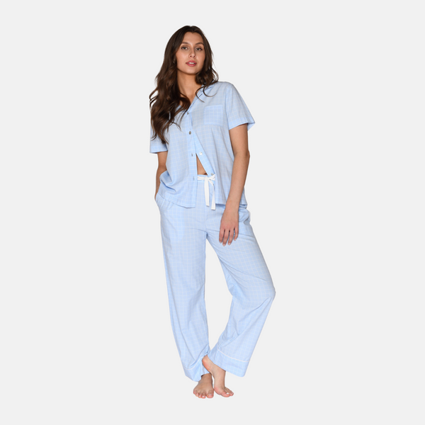 Nicola bamboo night pants - light blue