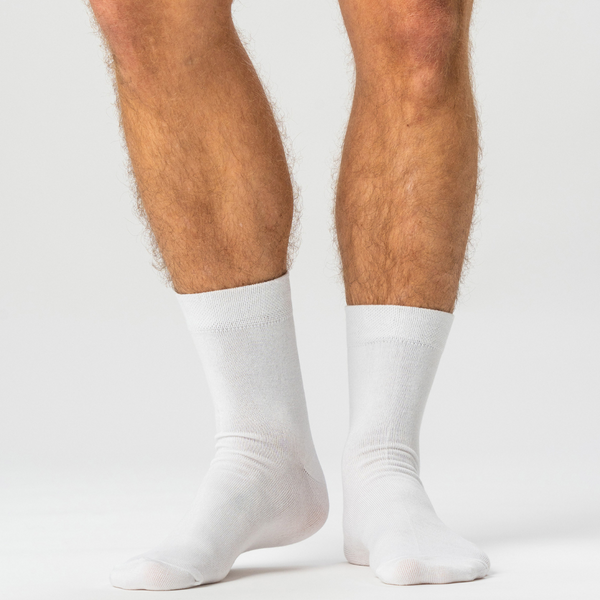 5 pairs of white bamboo socks (Low cut)