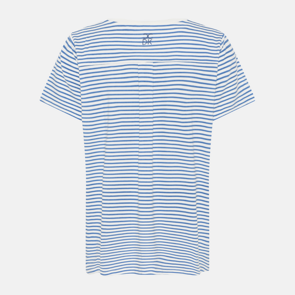 Bea short-sleeved bamboo t-shirt - light blue striped