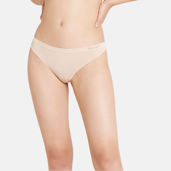 Rose nude bamboo thong panty