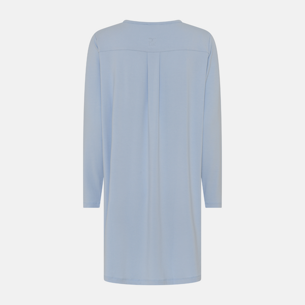 Bea long-sleeved bamboo nightgown - Kentucky Blue