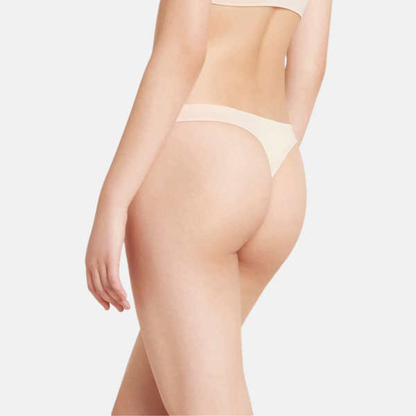 Rose nude bamboo thong panty