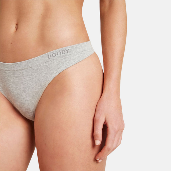 Light grey bamboo thong panties