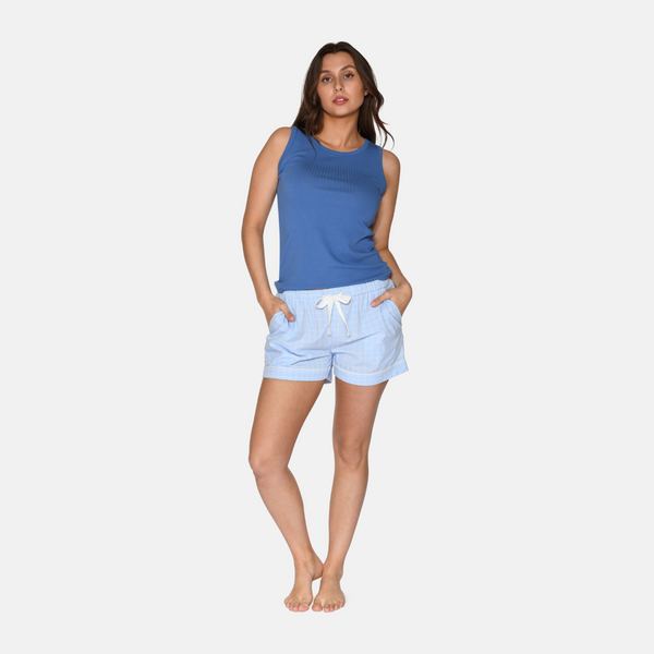 Katrina bamboo night shorts - light blue