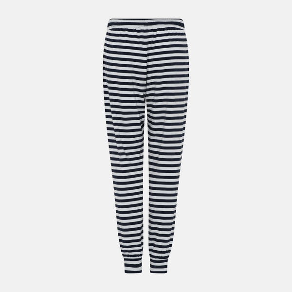 Betty bamboo night pants - black/white striped