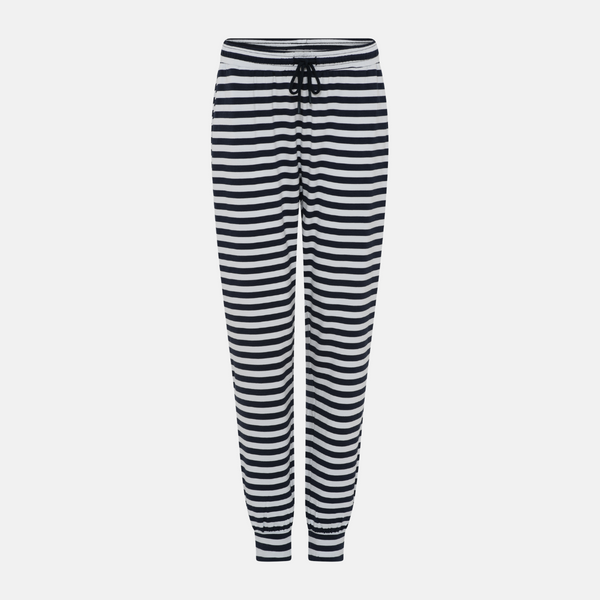 Betty bamboo night pants - black/white striped