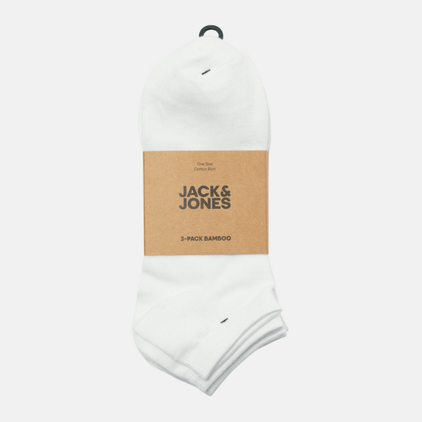 JACBASIC Bamboo ankle socks white 3 pack