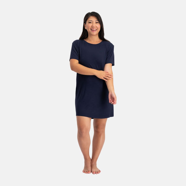 Nora short-sleeved nightgown navy
