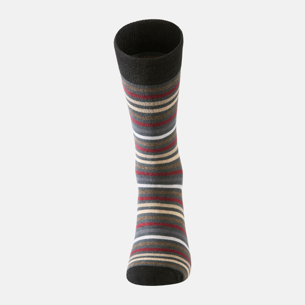 Grey striped bamboo socks