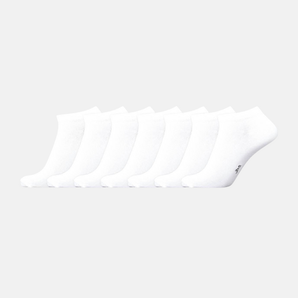 7 pack white bamboo ankle socks