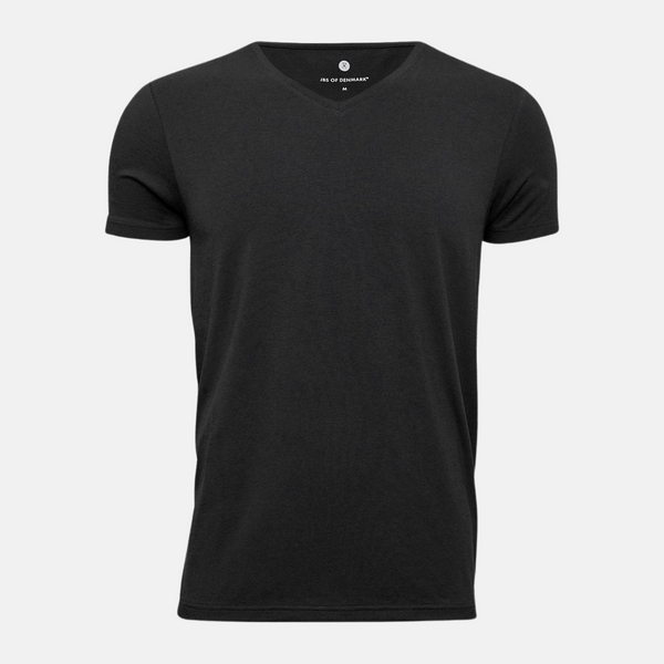 Black v-neck bamboo T-shirt