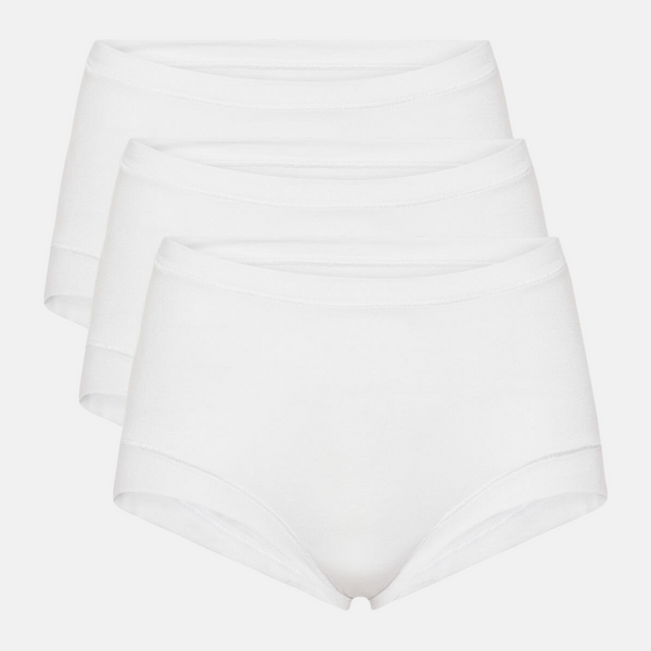 3 pack white bamboo maxi panties