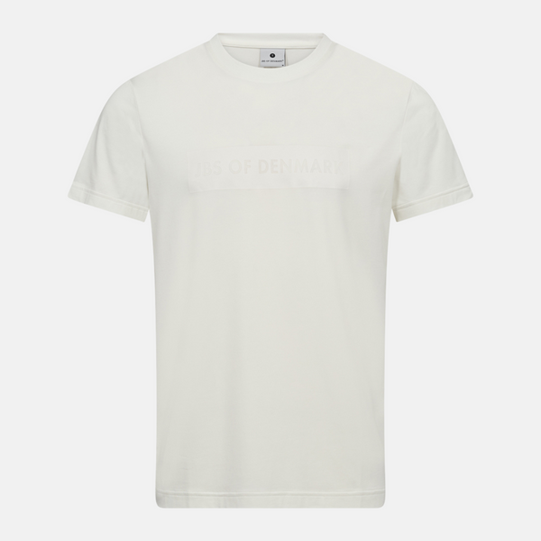 White bamboo T-shirt with logo