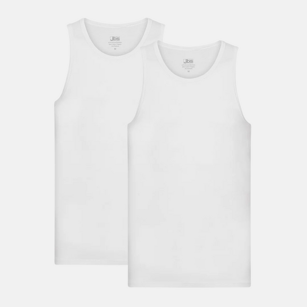 2 white bamboo tank tops