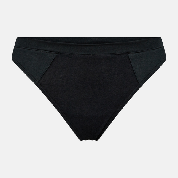 Black Bamboo G-string panties with feminine details