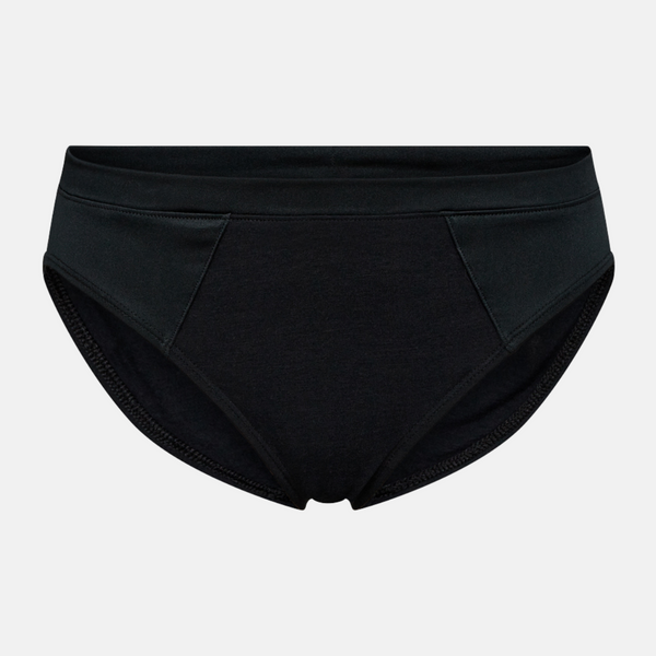 Black Bamboo tai panties with feminine details