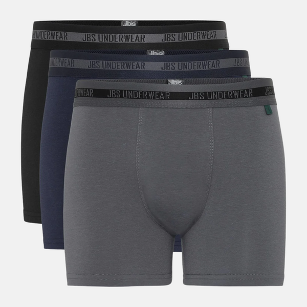 3 pairs of bamboo underwear black - navy - gray
