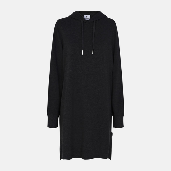 Black bamboo hoodie dress