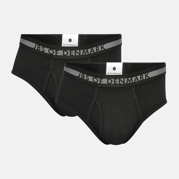 2 pack black bamboo men's briefs with fly