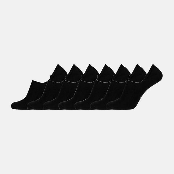 7 pack black in-shoe bamboo footies