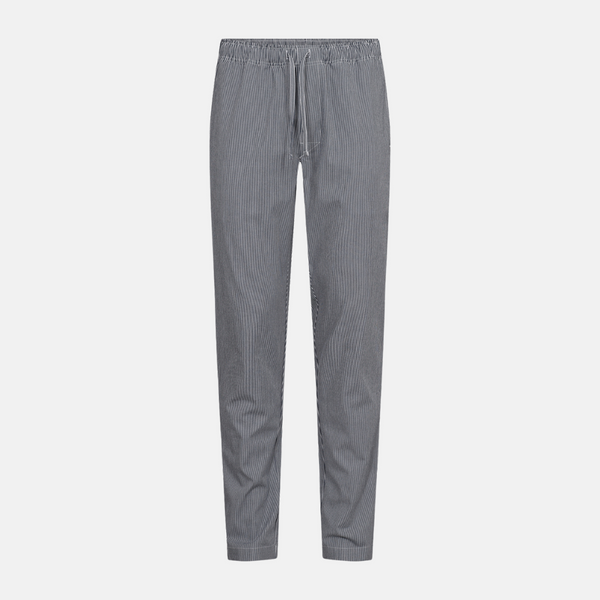 Navy striped bamboo night pants