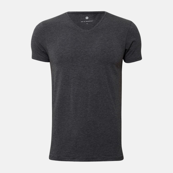 Dark grey v-neck bamboo T-shirt