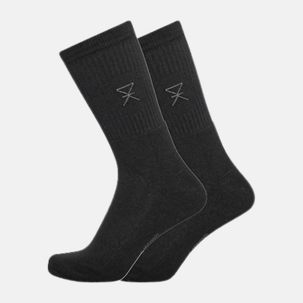 2 pairs of bamboo tennis socks in black