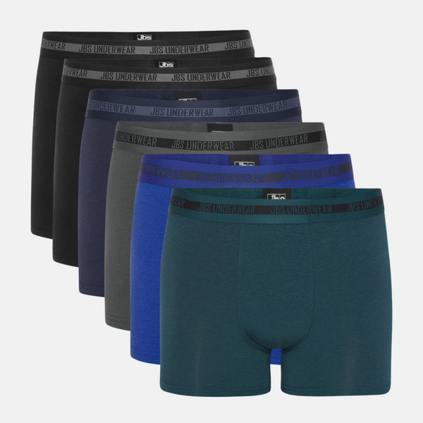 6 pairs of bamboo underwear black - blue - petrol
