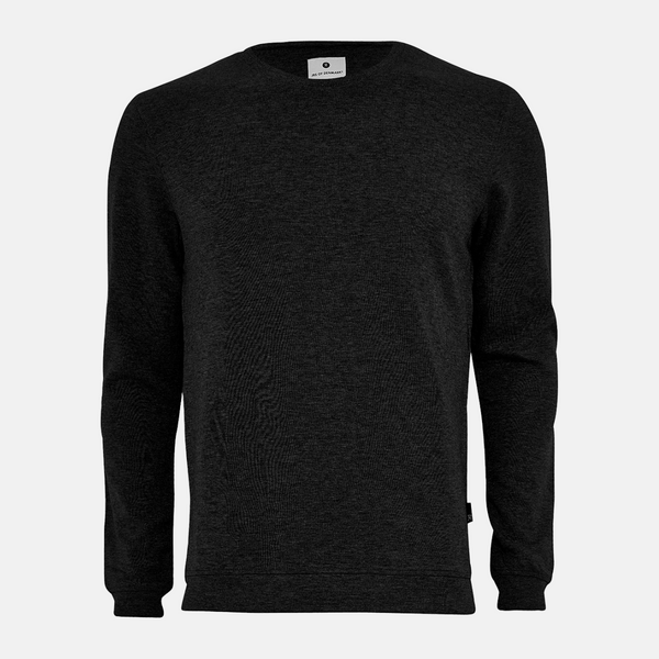 Black crewneck bamboo sweatshirt