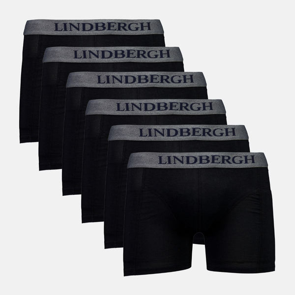 6 pak Sort bambus underbukser fra Lindbergh