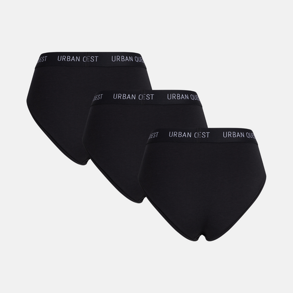 Bamboo maxi briefs - black