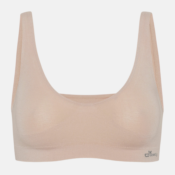 Rose nude bamboo bra without padding