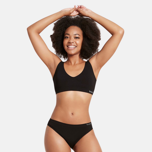 Black bamboo bra without padding