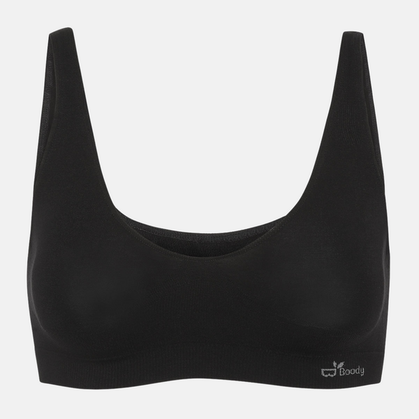 Black bamboo bra without padding
