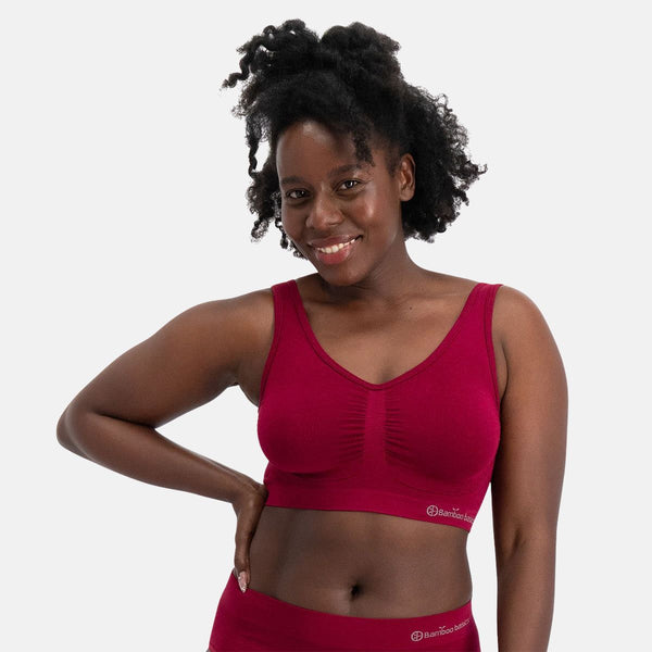 2 pack Bordeaux bamboo bra