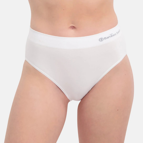 Belle bamboo maxi panties - white 3 pack