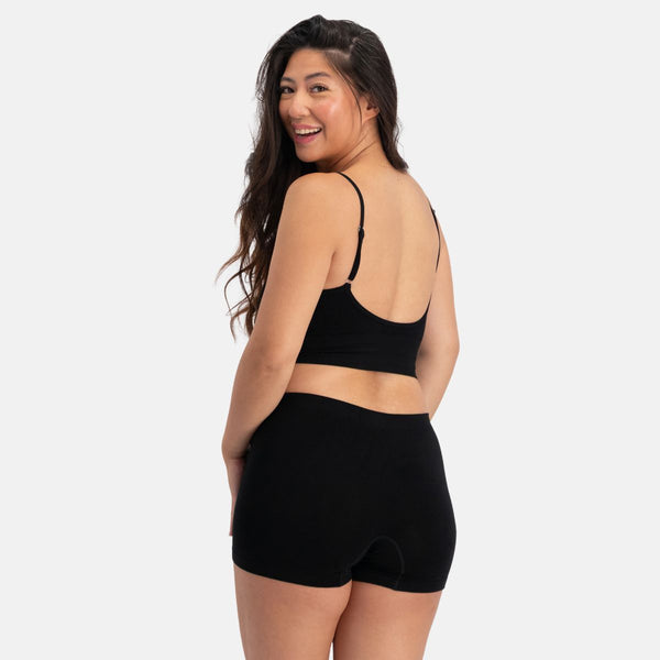 Black bamboo bra v-neck with lining