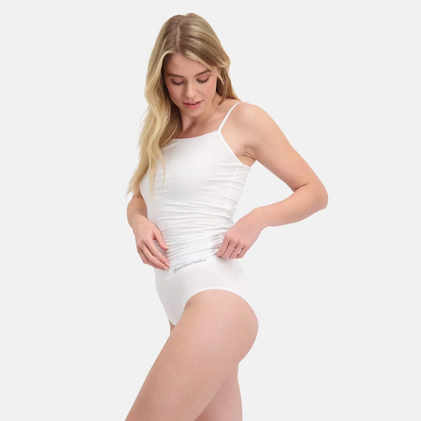 Belle bamboo maxi panties - white 3 pack