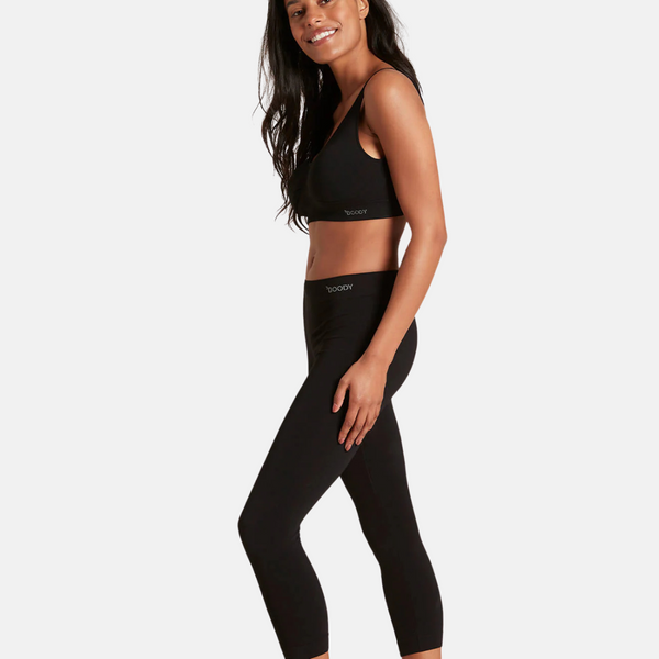Black bamboo 3/4 leggings