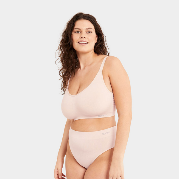 Bamboo bra for large busts - rose nude