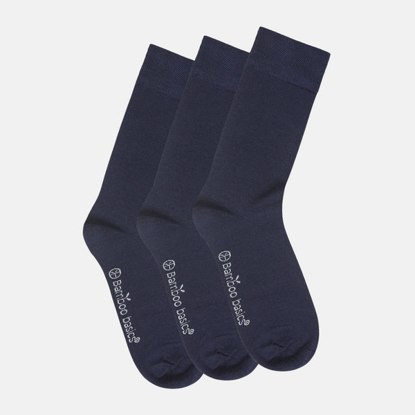 Beau bamboo socks - dark blue 3 pack