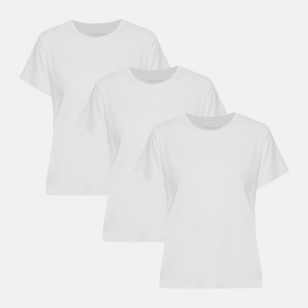 3 pack white bamboo T-shirt