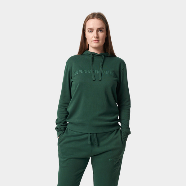 Green bamboo hoodie with logo