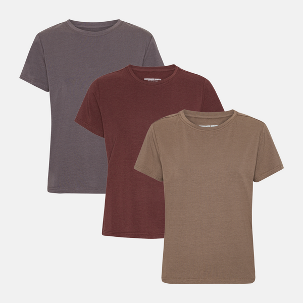3 pack bamboo T-shirt brown/decadent chocolate/cub