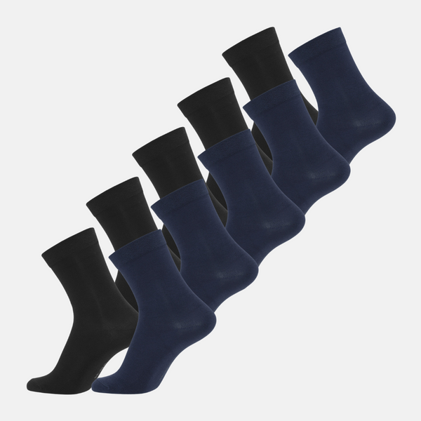 10 pairs of bamboo socks black/navy